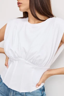 sleeveless corset top