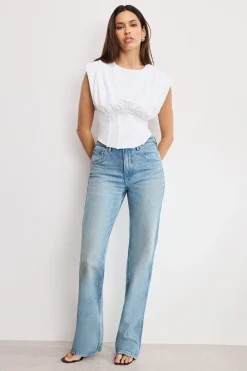 sleeveless corset top