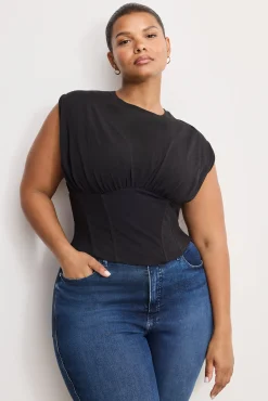 sleeveless corset top