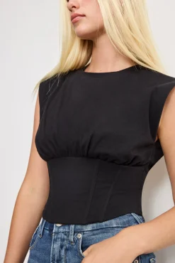 sleeveless corset top