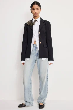 soft stretch ponte classic blazer