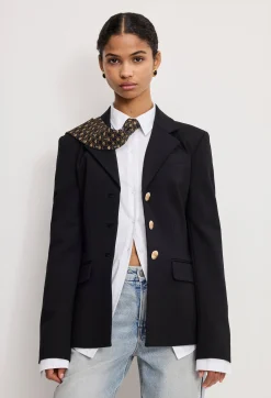 soft stretch ponte classic blazer