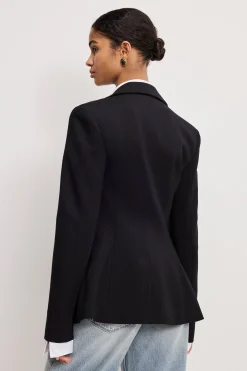 soft stretch ponte classic blazer