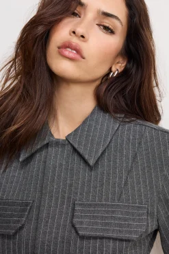 soft stretch ponte crop top