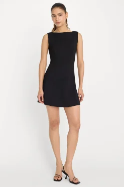 soft stretch ponte mini dress
