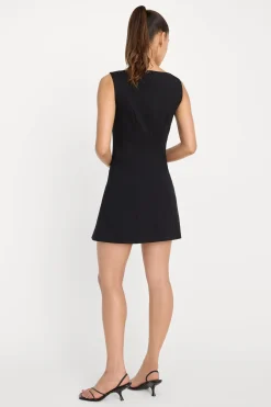 soft stretch ponte mini dress