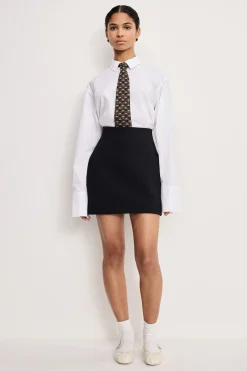 soft stretch ponte mini skirt