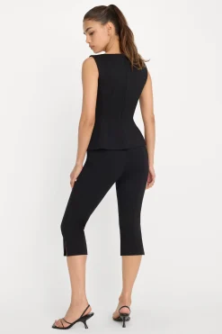 soft stretch ponte pull on capris