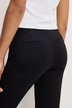 soft stretch ponte straight trousers