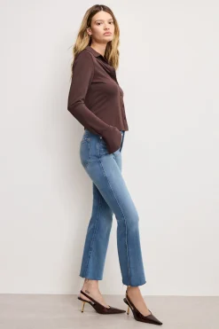 soft tech good kick flare jeans