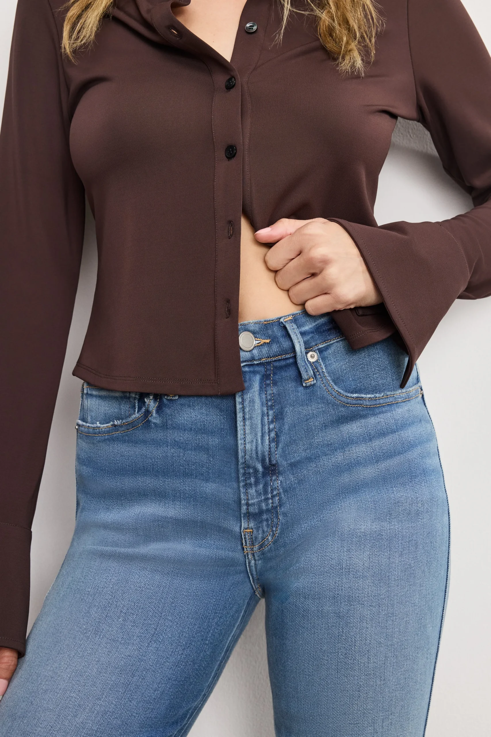 soft tech good kick flare jeans