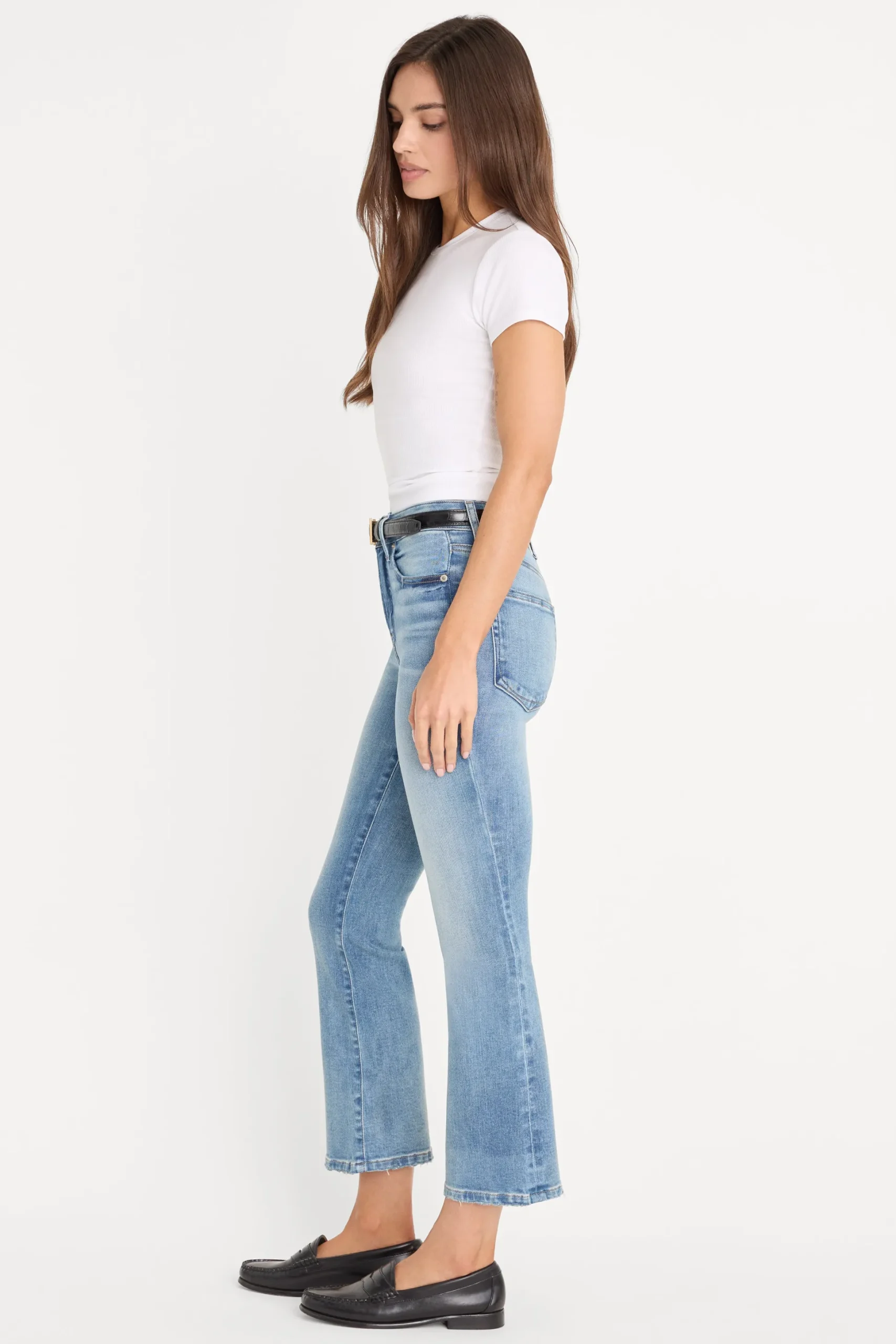 soft tech good legs crop mini boot jeans