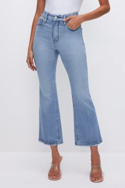 soft-tech good legs cropped mini boot jeans