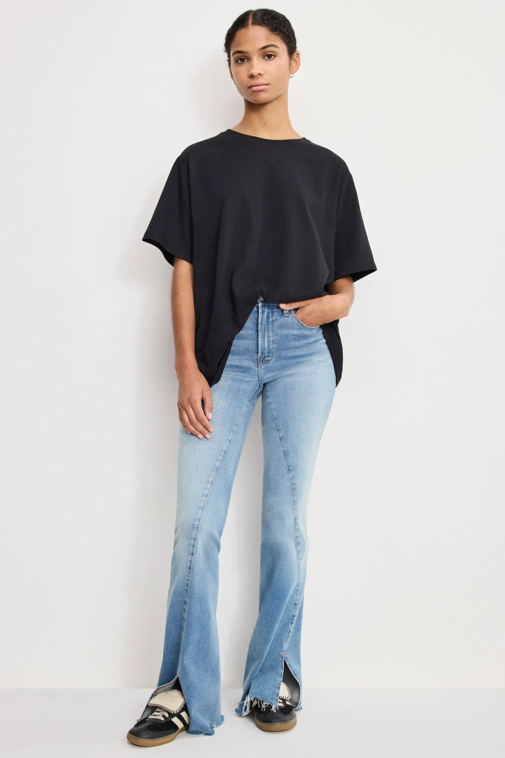 soft tech good legs flare jeans