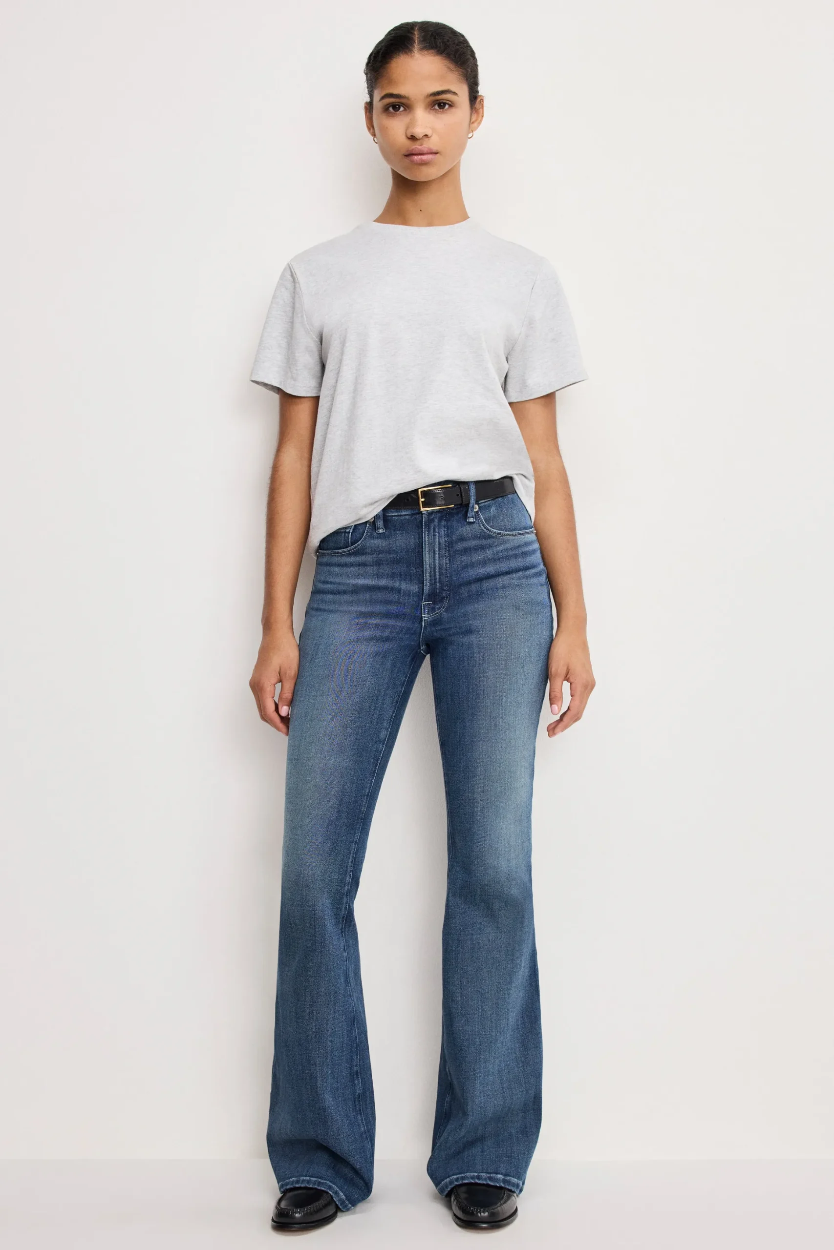 soft tech good legs flare jeans