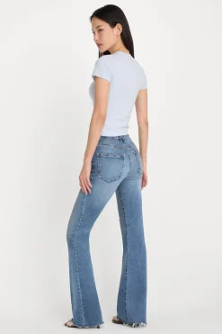 soft tech good legs flare jeans