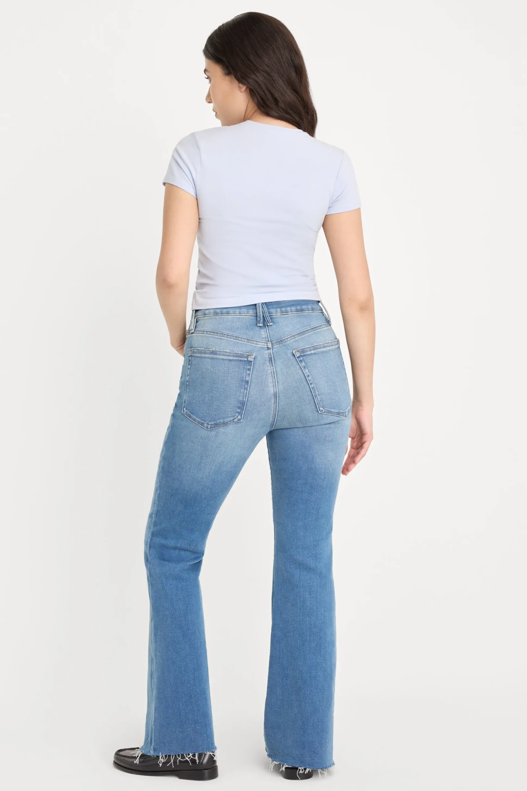 soft tech good petite flare jeans