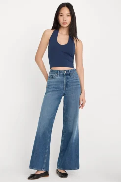 soft tech good waist palazzo ankle jeans