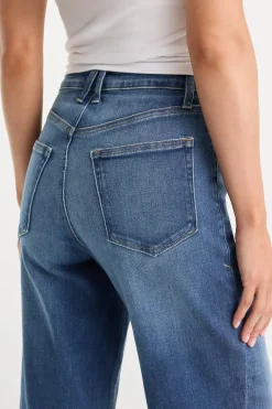 soft tech good waist palazzo ankle jeans