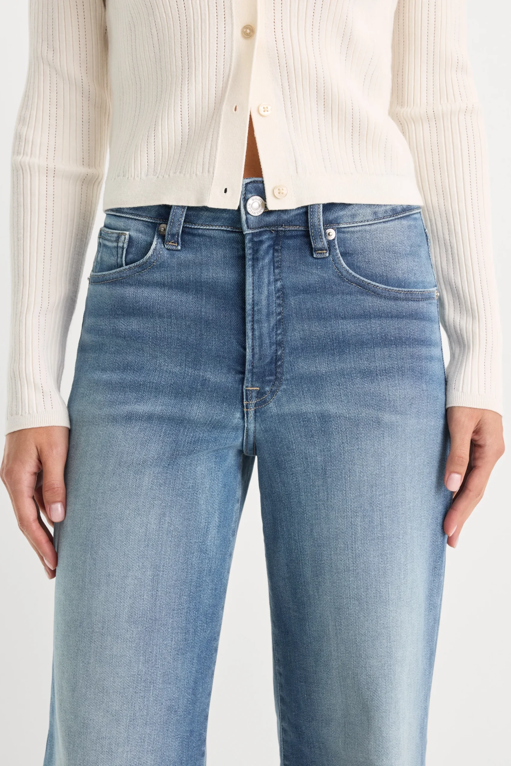 soft tech good waist palazzo ankle jeans