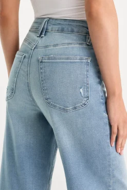 soft tech good waist palazzo cropped jeans