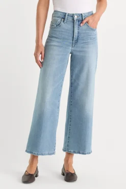 soft tech good waist palazzo cropped jeans