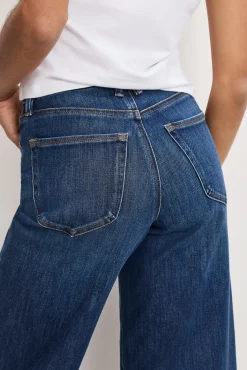 soft tech good waist palazzo cropped jeans