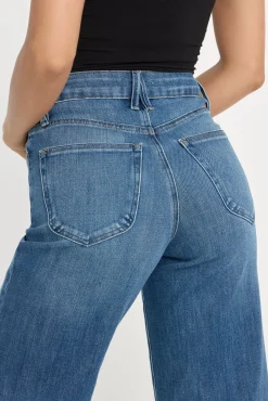 soft tech good waist palazzo cropped jeans