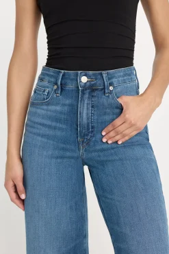 soft tech good waist palazzo cropped jeans