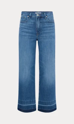 soft tech good waist palazzo cropped jeans