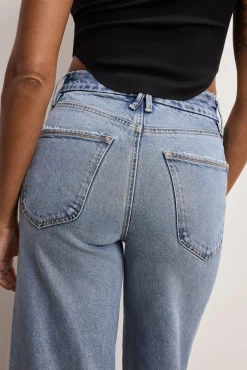 soft tech good waist palazzo cropped jeans