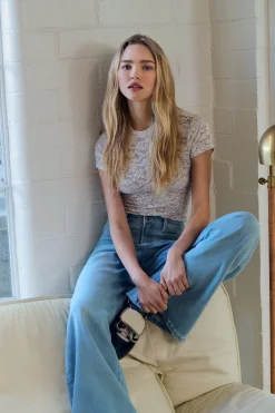 soft tech good waist palazzo jeans