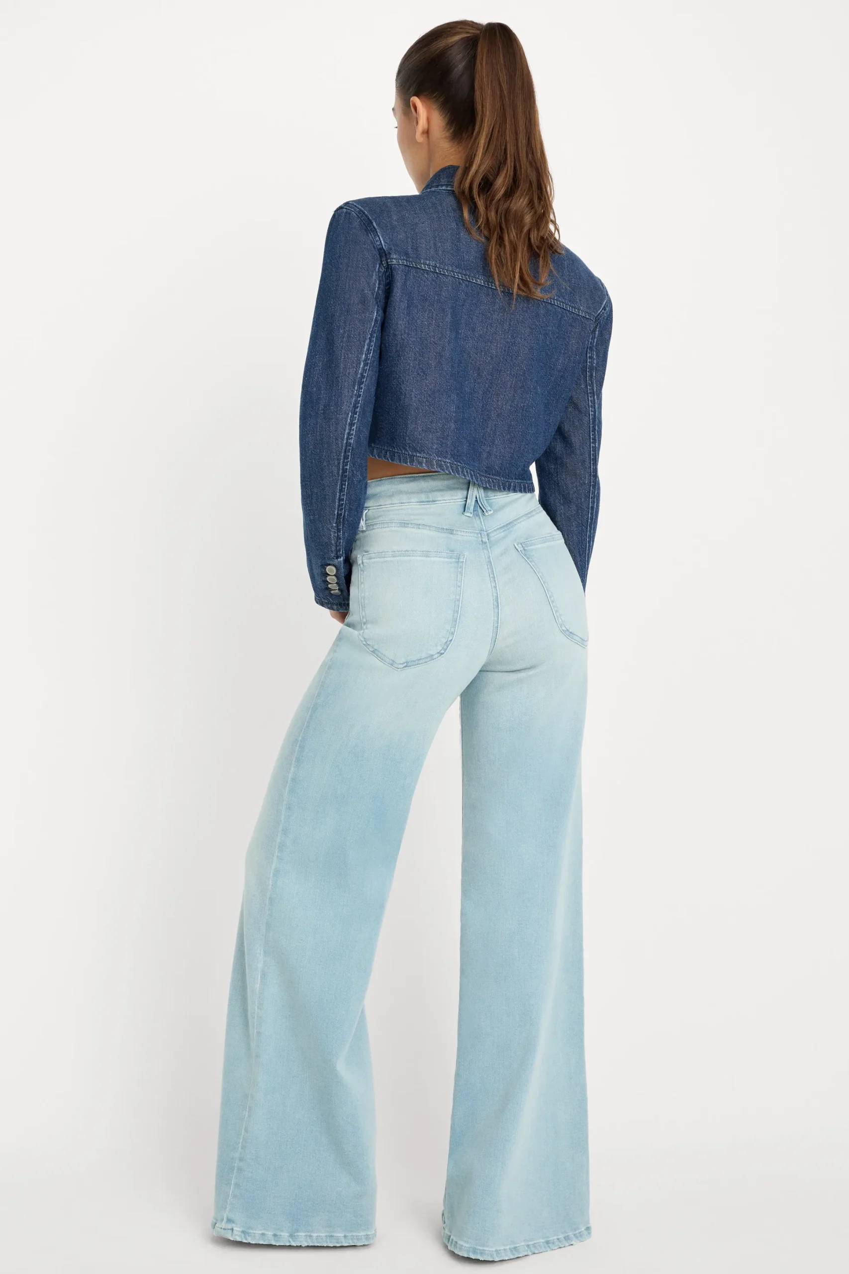 soft tech good waist palazzo jeans