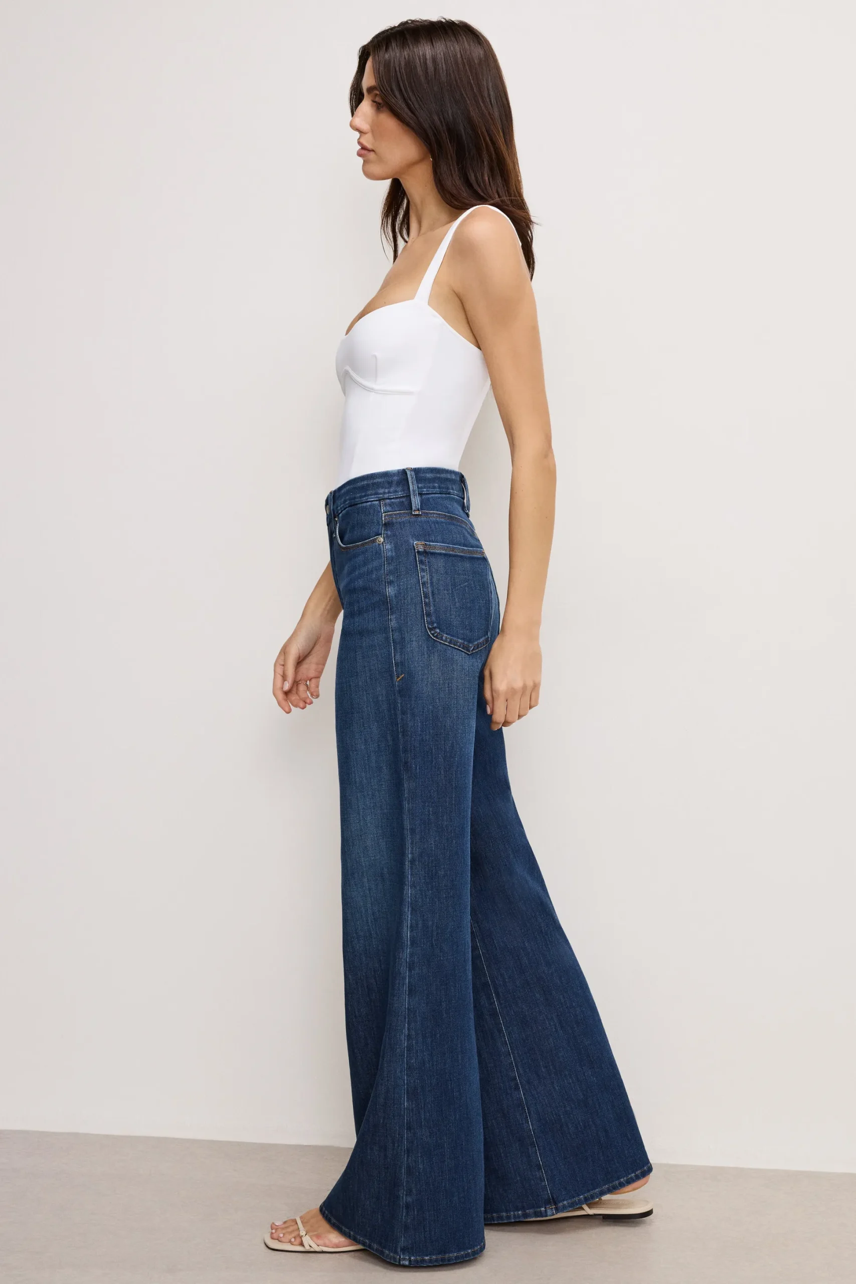 soft tech good waist palazzo jeans