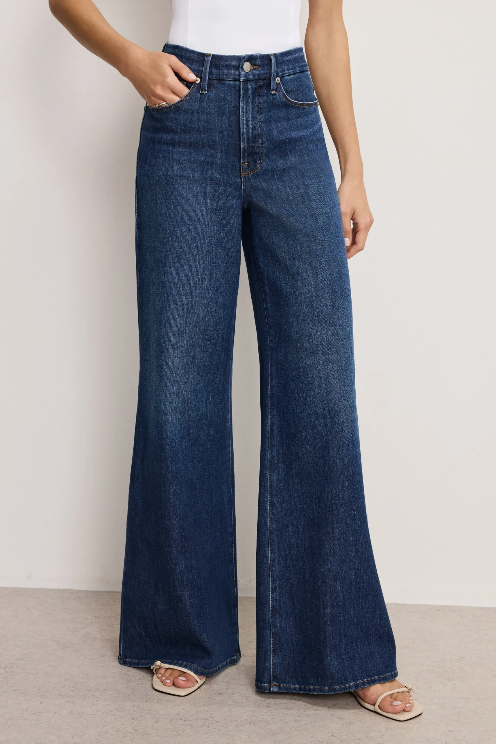soft tech good waist palazzo jeans