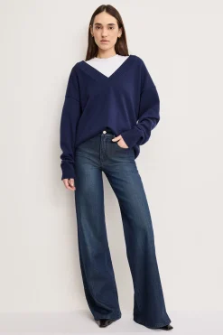 soft tech good waist palazzo jeans