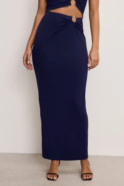 stretch jersey maxi skirt