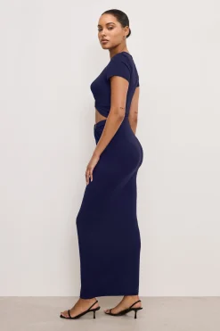 stretch jersey maxi skirt