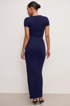 stretch jersey maxi skirt