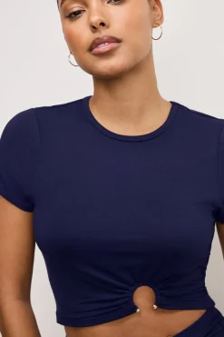 stretch jersey top