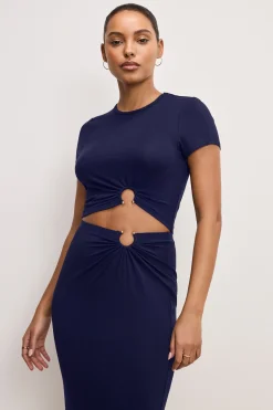 stretch jersey top