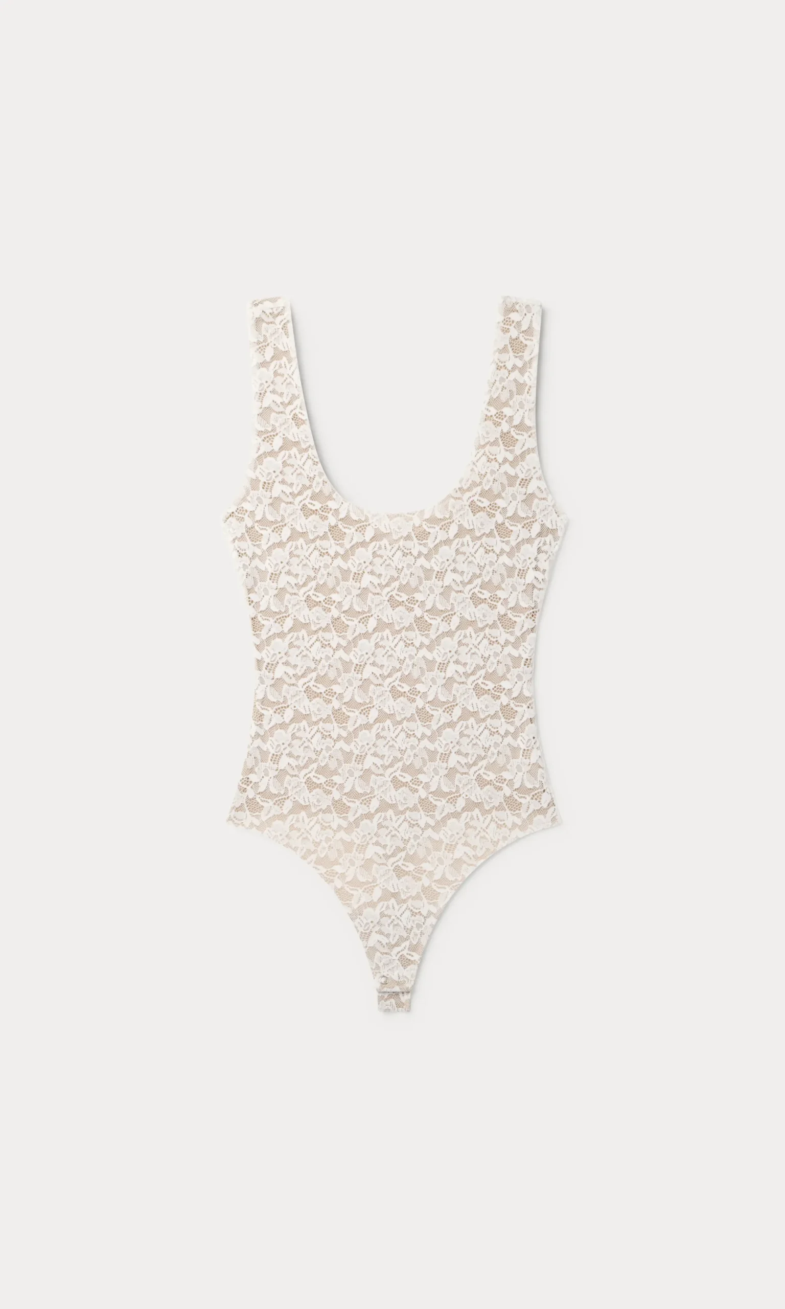 stretch lace scoop tank bodysuit