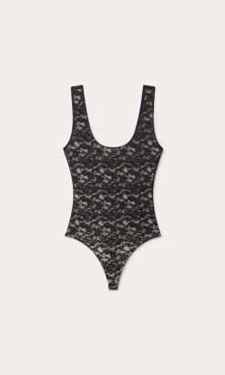 stretch lace scoop tank bodysuit