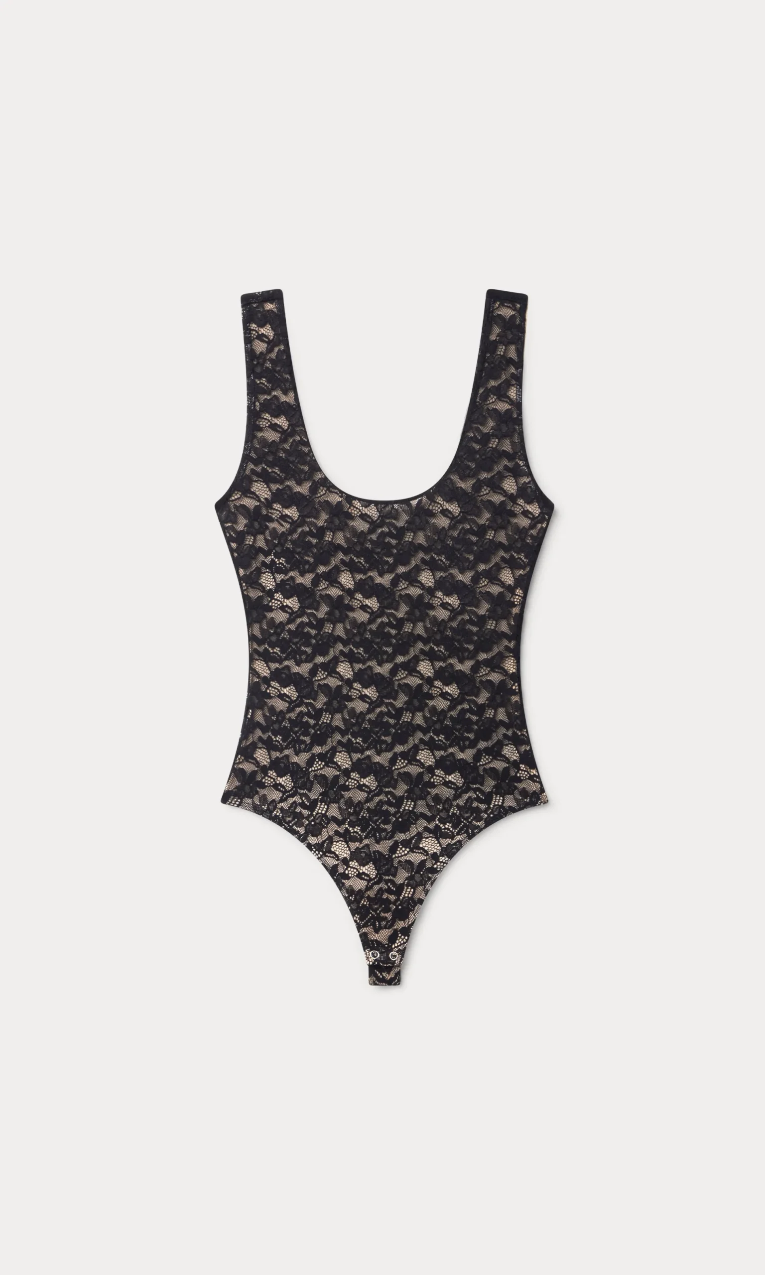 stretch lace scoop tank bodysuit