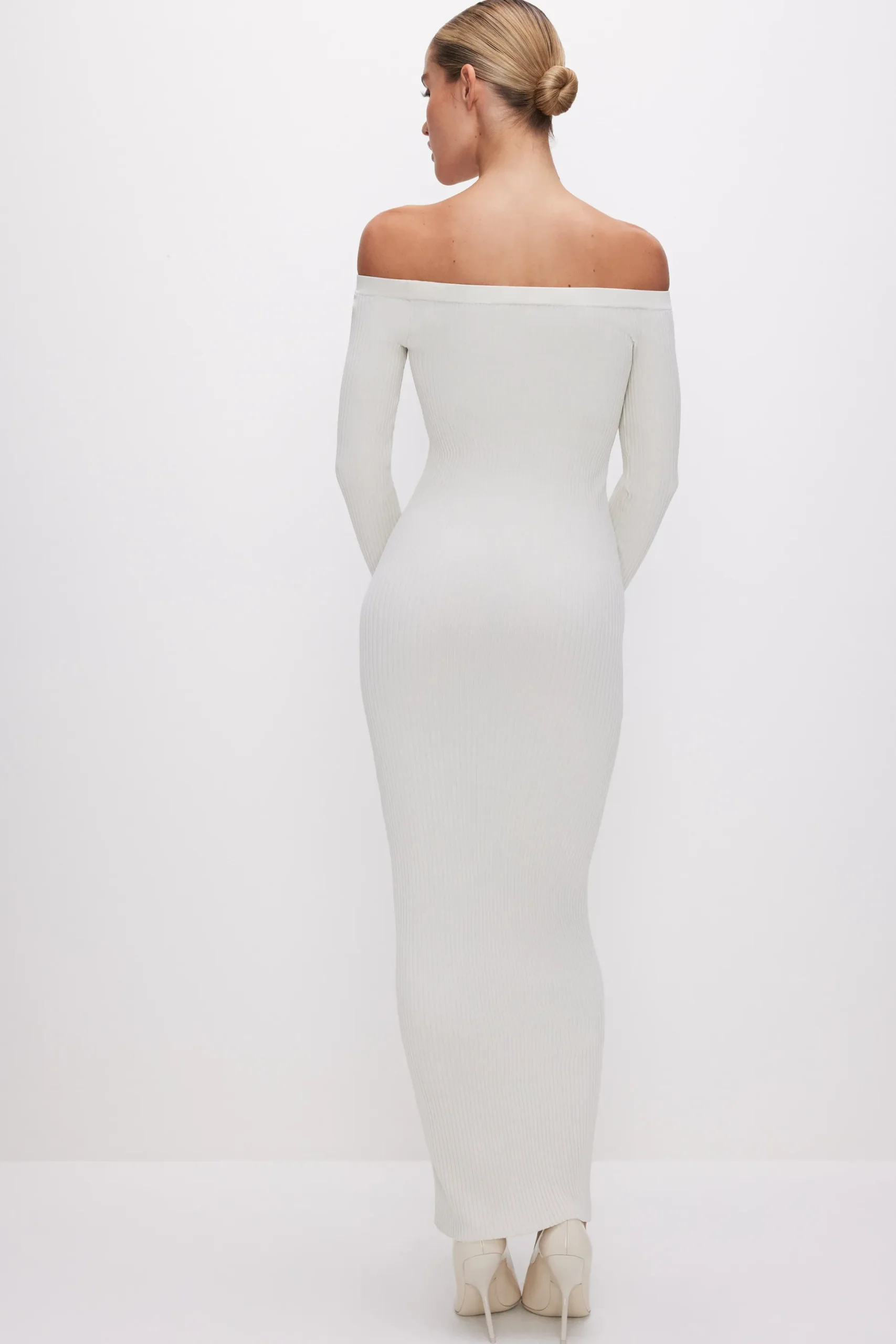 stretch rib maxi dress