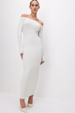 stretch rib maxi dress