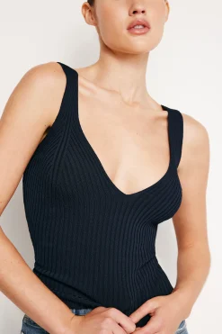 stretch rib tank top