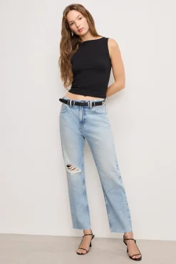 super stretch boatneck tank
