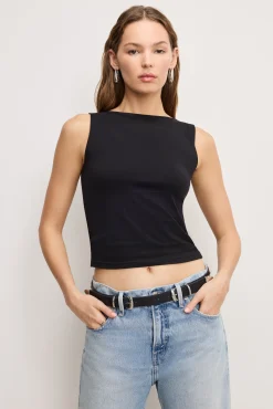 super stretch boatneck tank