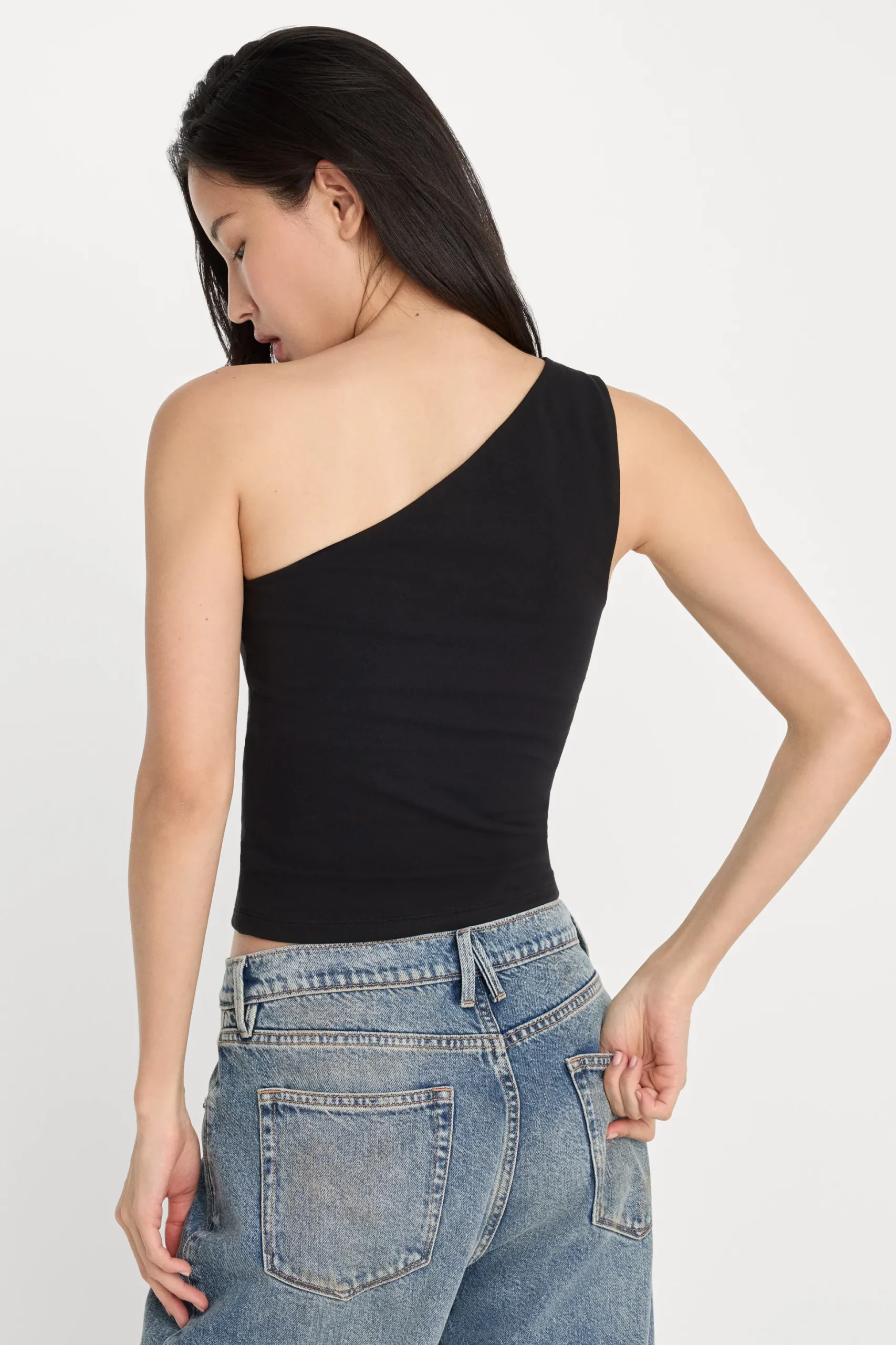 super stretch one shoulder tank
